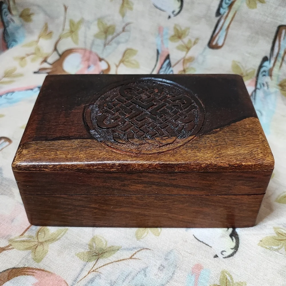 Native American Navajo Sun Wood Wooden Jewelry Craft Stash Secrets Crafted Box